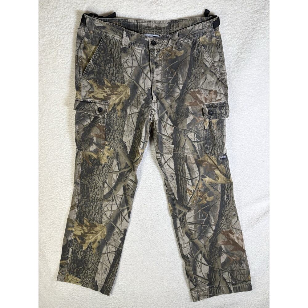 Guide Series Camo Cargo Pants Large Realtree Hardwoods Adjustable Buckle Waist